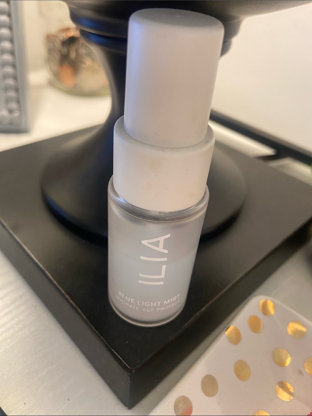 ILIA blue light filter protect mist .478 ml bottle/ 3/4 full